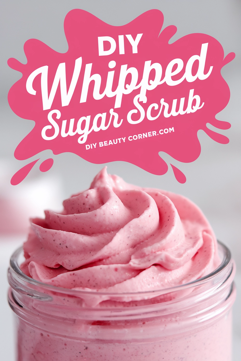 DIY Pink Whipped Sugar Scrub Recipe